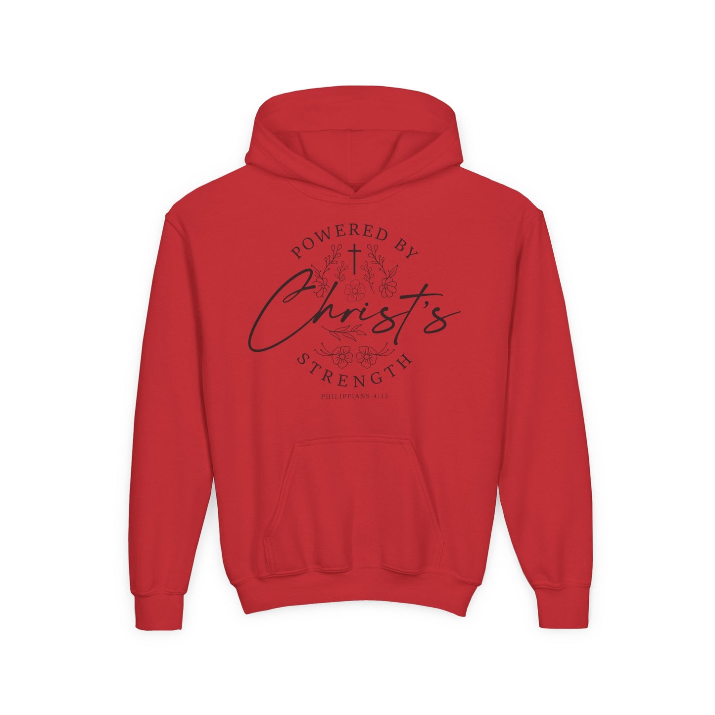 Powered by Christ’s Strength Youth Hoodie