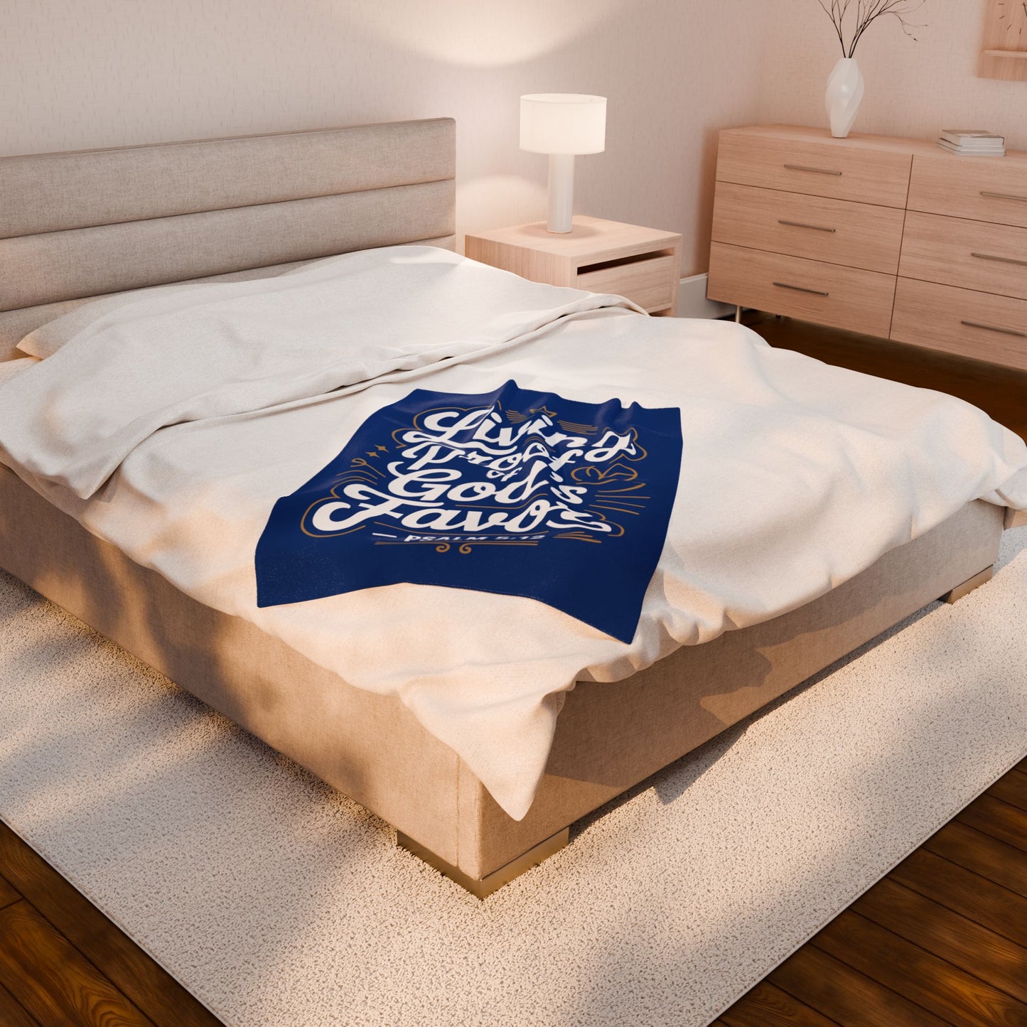 Living Proof of God's Favor Velveteen Plush Blanket