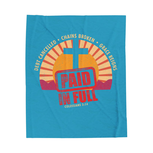 Paid in Full Velveteen Plush Blanket