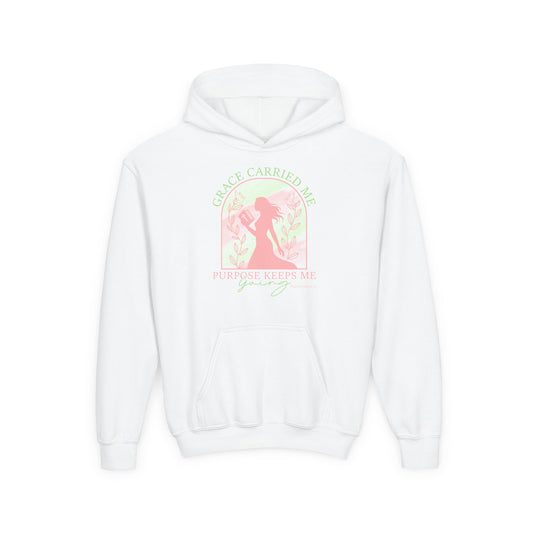 Grace Carried Me, Purpose Keeps Me Going Youth Hoodie