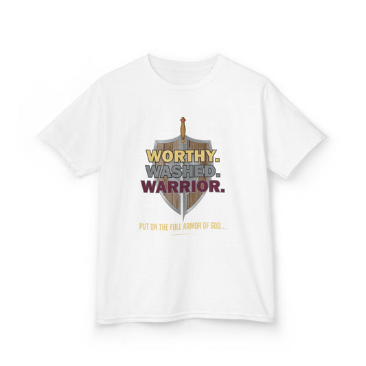 Worthy. Washed. Warrior Kids Tee
