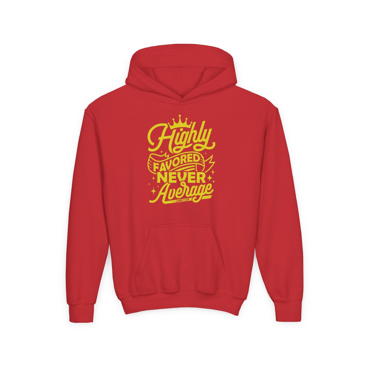 Highly Favored Never Average Youth Hoodie