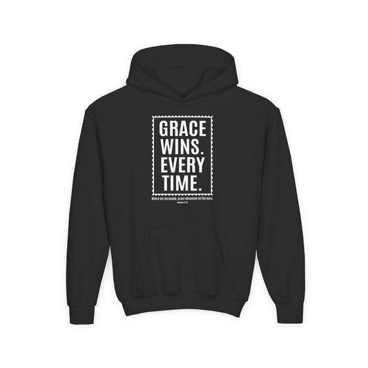 Grace Wins. Every Time Youth Hoodie