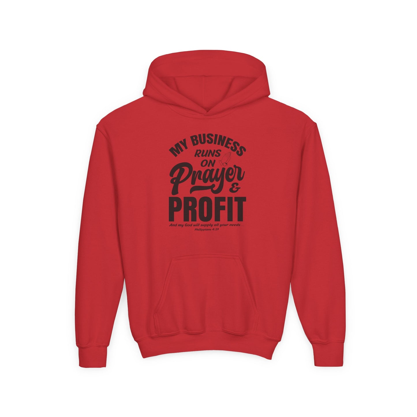 My Business Runs on Prayer & Profit Youth Hoodie