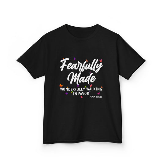 Fearfully Made — Wonderfully Walking in Favor Kids Tee