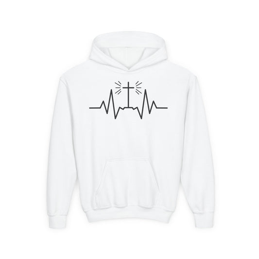 Heartbeat of the Cross Youth Hoodie