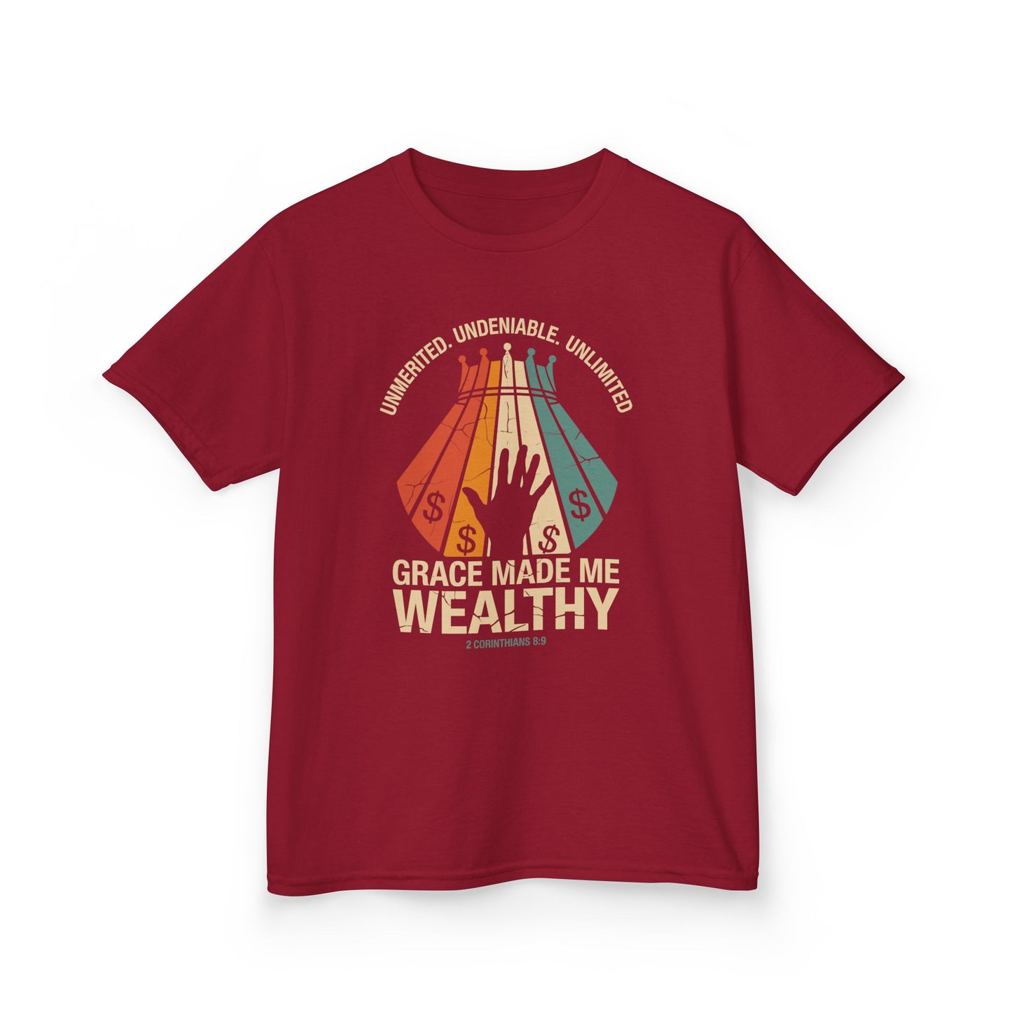 Grace Made Me Wealthy Kids Tee
