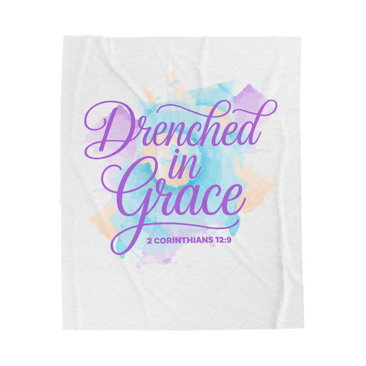Drenched in Grace Velveteen Plush Blanket