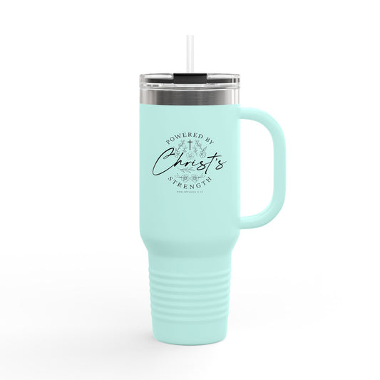 Powered by Christ’s Strength Travel Mug