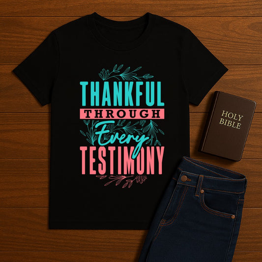 Thankful Through Every Testimony Tee