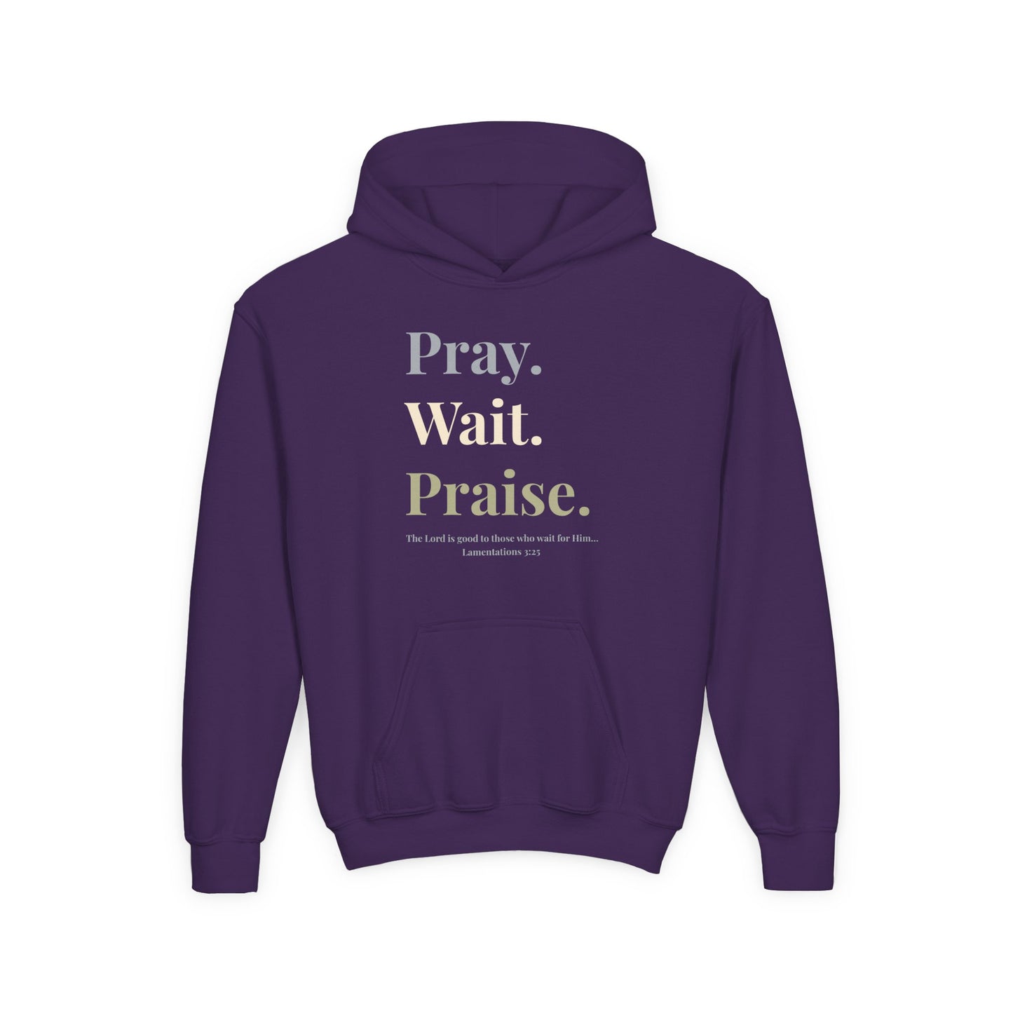 Pray. Wait. Praise Youth Hoodie