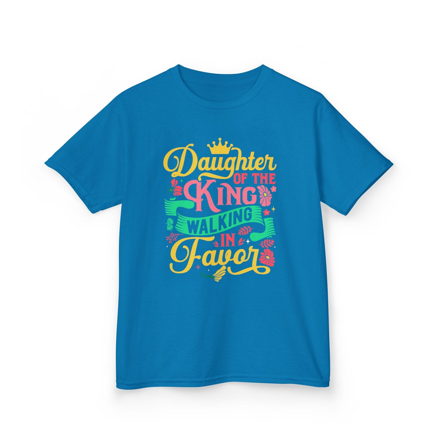 Daughter of the King walking in favor Kids Tee