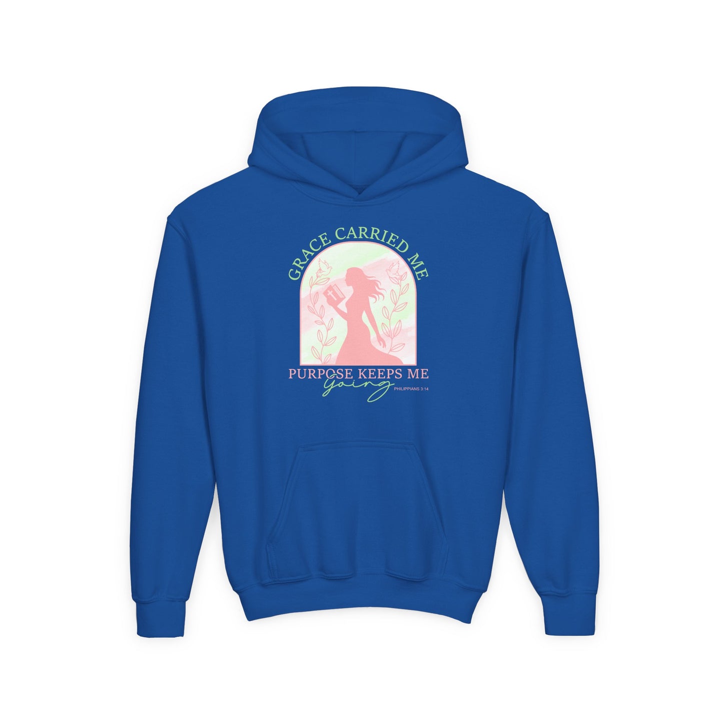 Grace Carried Me, Purpose Keeps Me Going Youth Hoodie