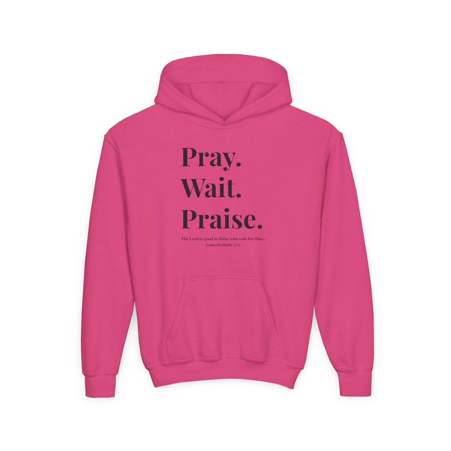Pray. Wait. Praise Youth Hoodie