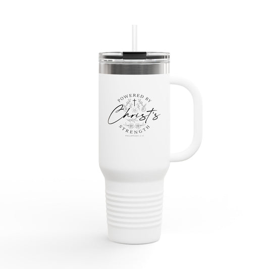 Powered by Christ’s Strength Travel Mug