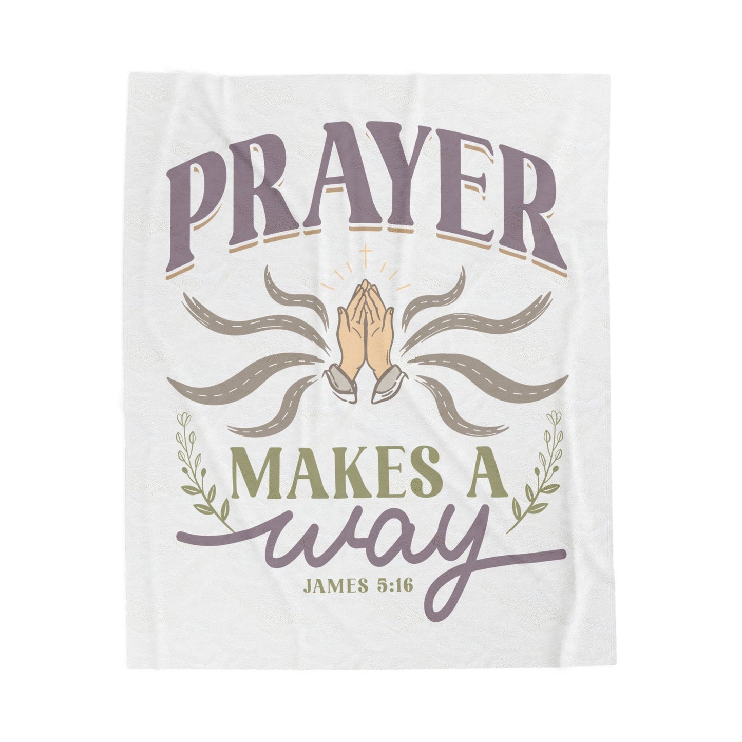 Prayer Makes a Way Velveteen Plush Blanket