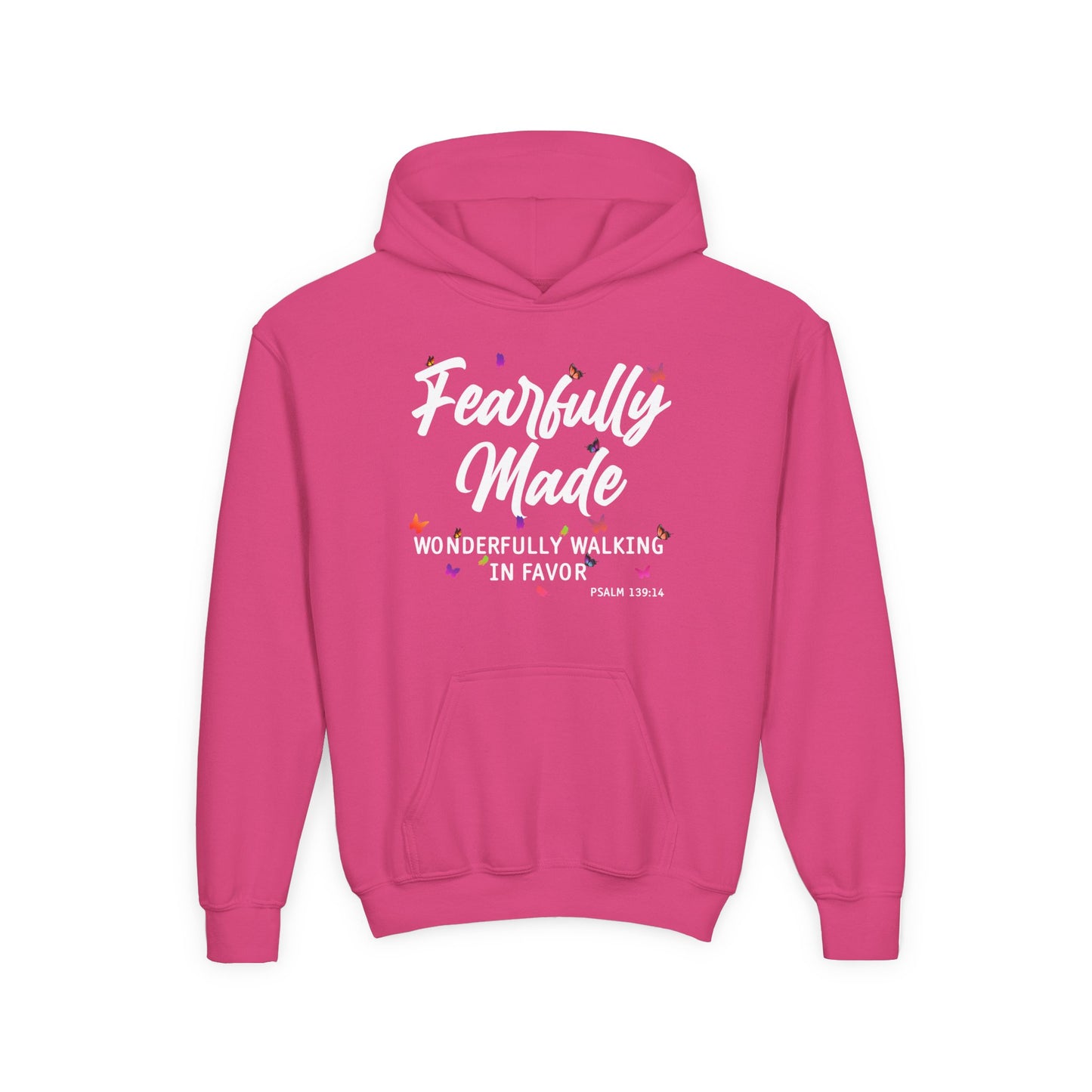Fearfully Made — Wonderfully Walking in Favor Youth Hoodie