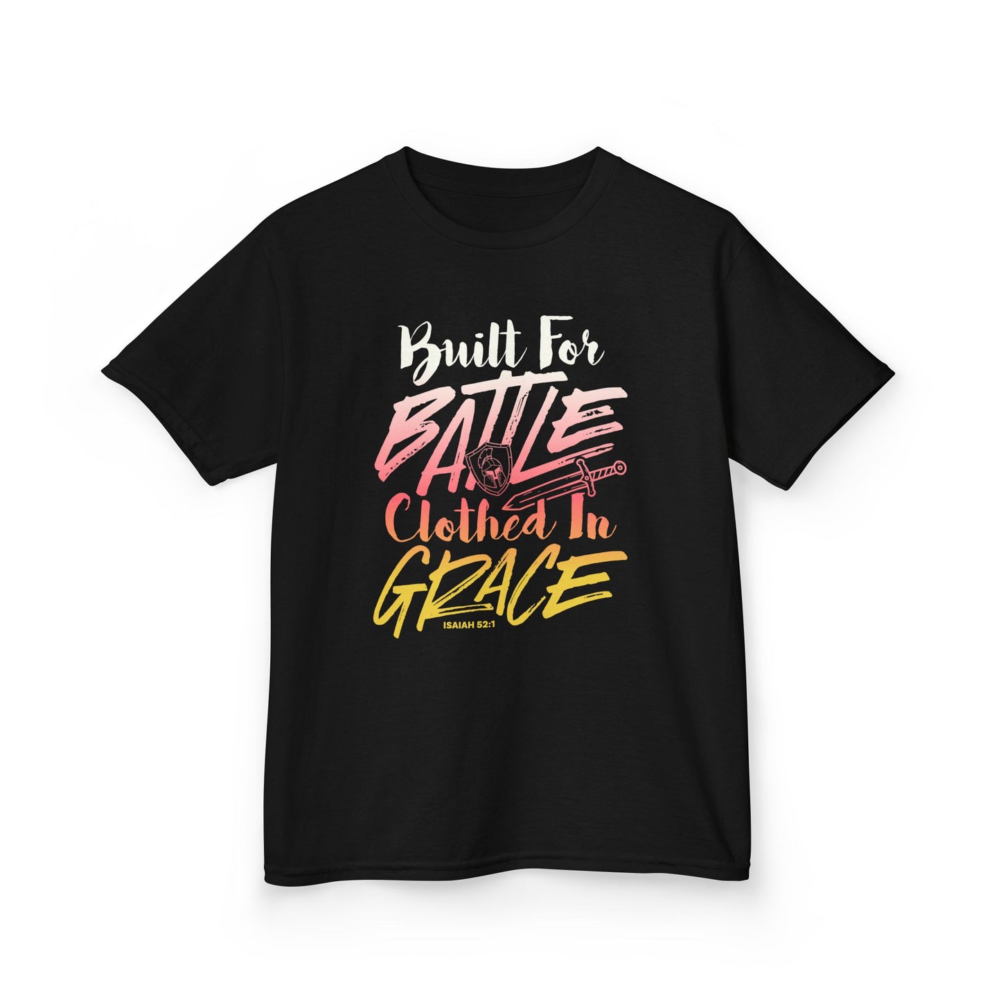 Built for Battle. Clothed in Grace. Kids Tee