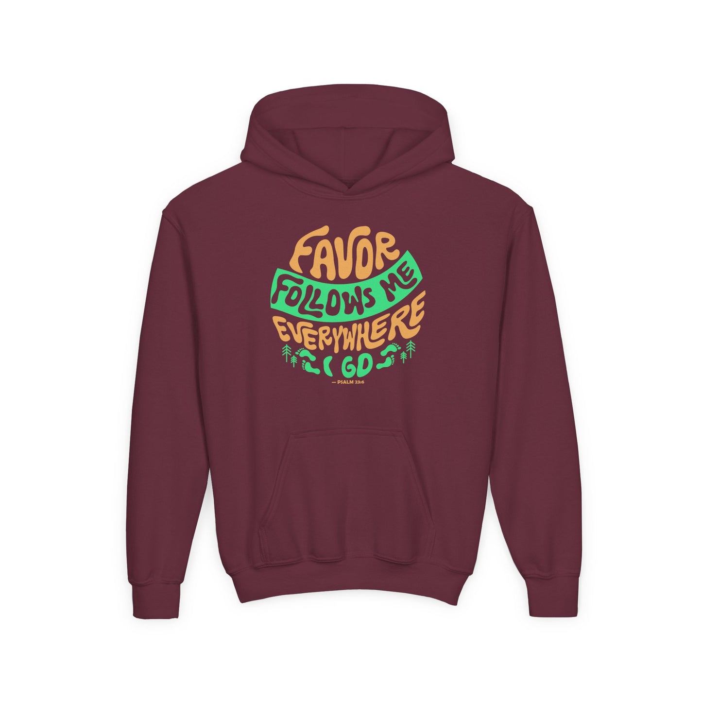 Favor Follows Me Everywhere I Go Youth Hoodie