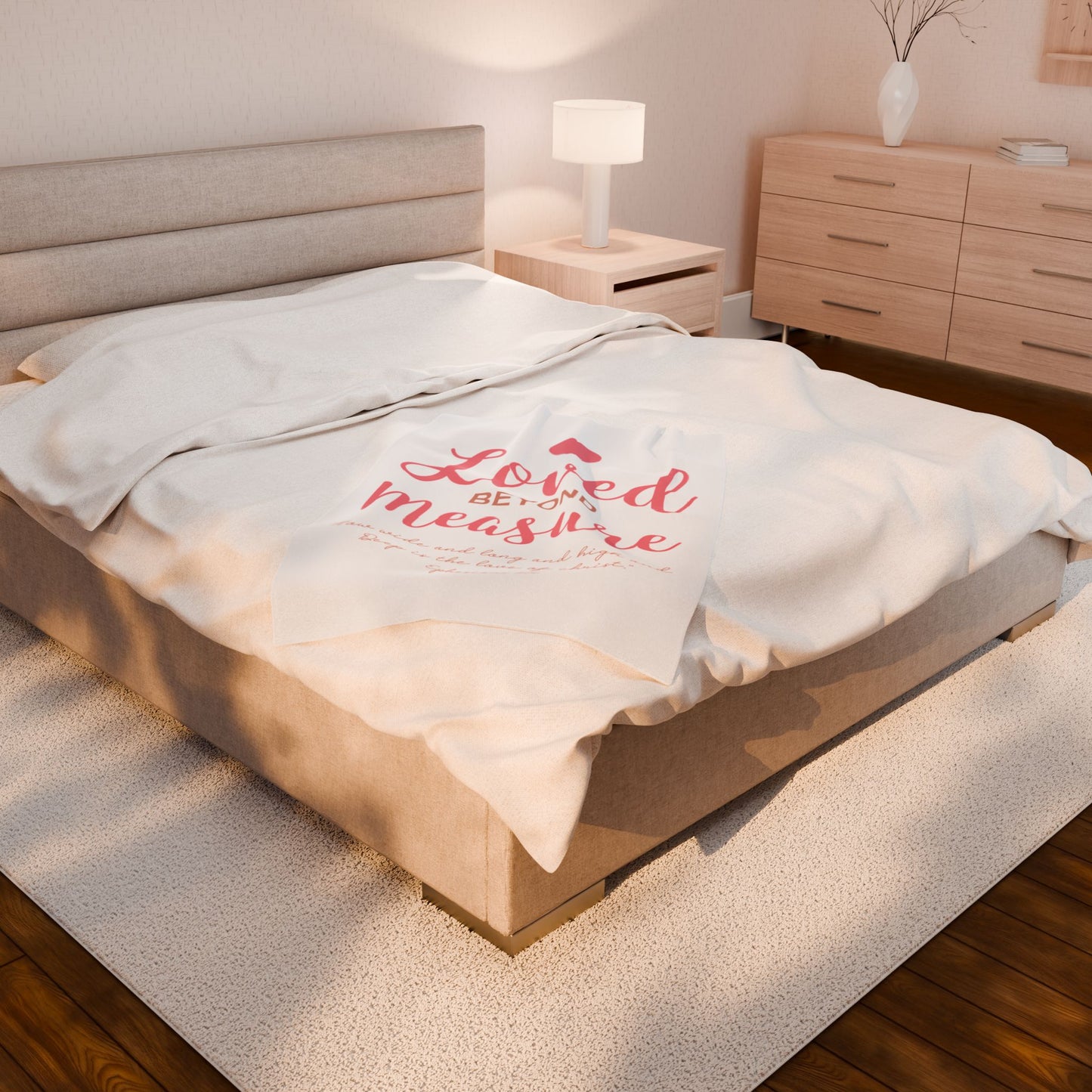 Loved Beyond Measure Velveteen Plush Blanket