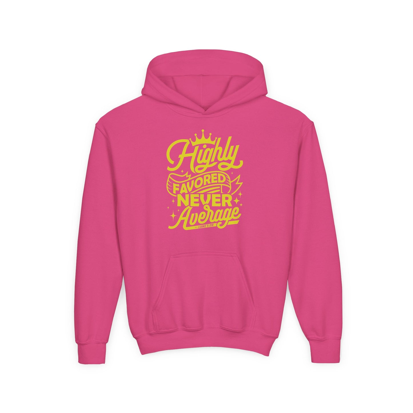 Highly Favored Never Average Youth Hoodie