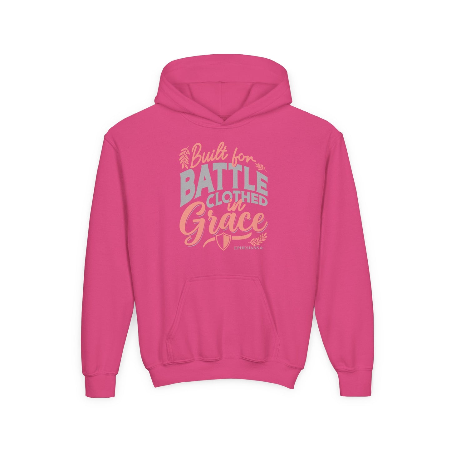 Built for Battle. Clothed in Grace. Youth Hoodie