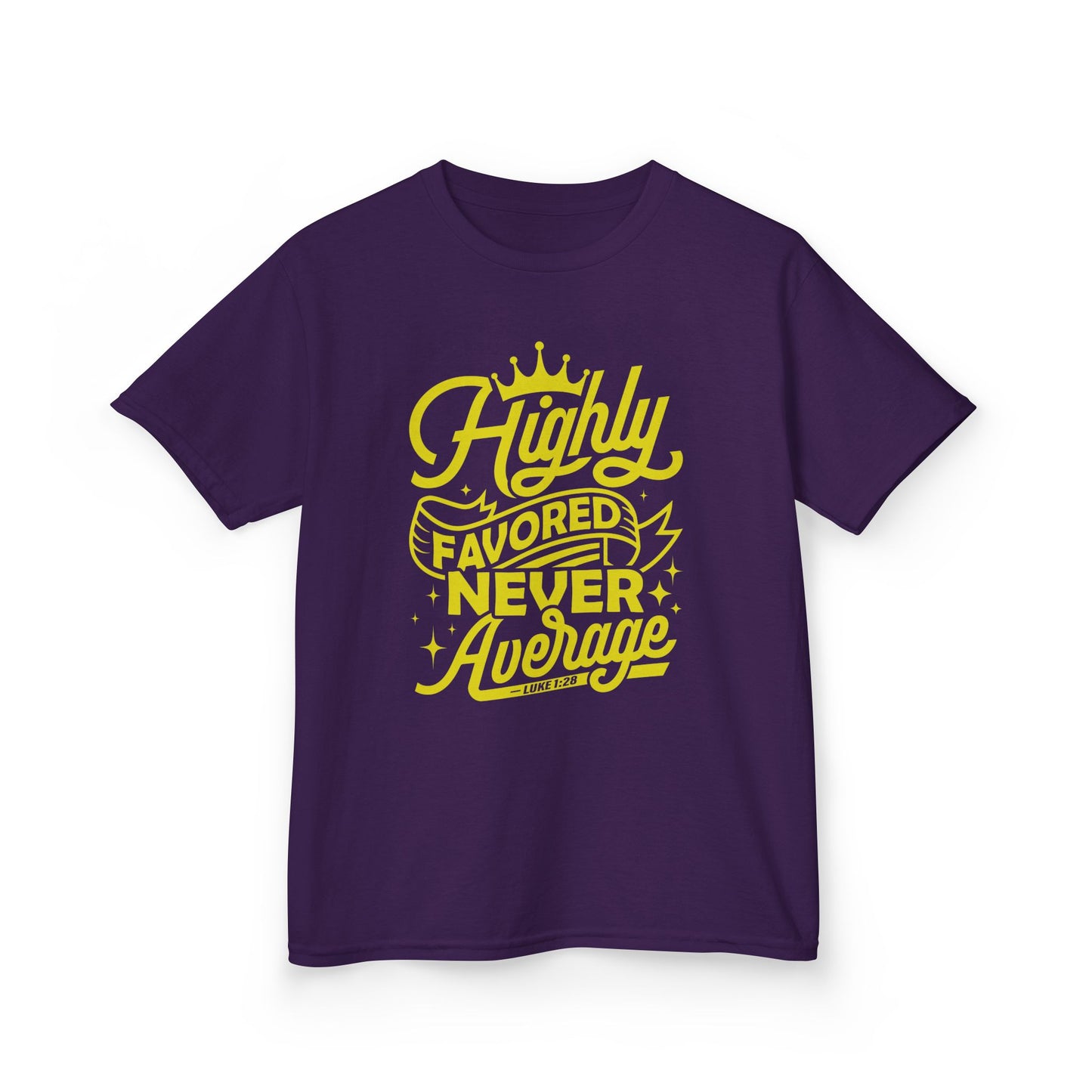 Highly Favored Never Average Kids Tee