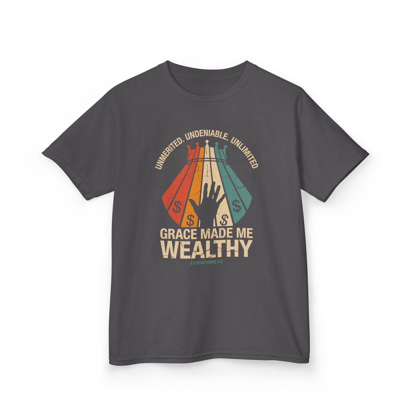 Grace Made Me Wealthy Kids Tee