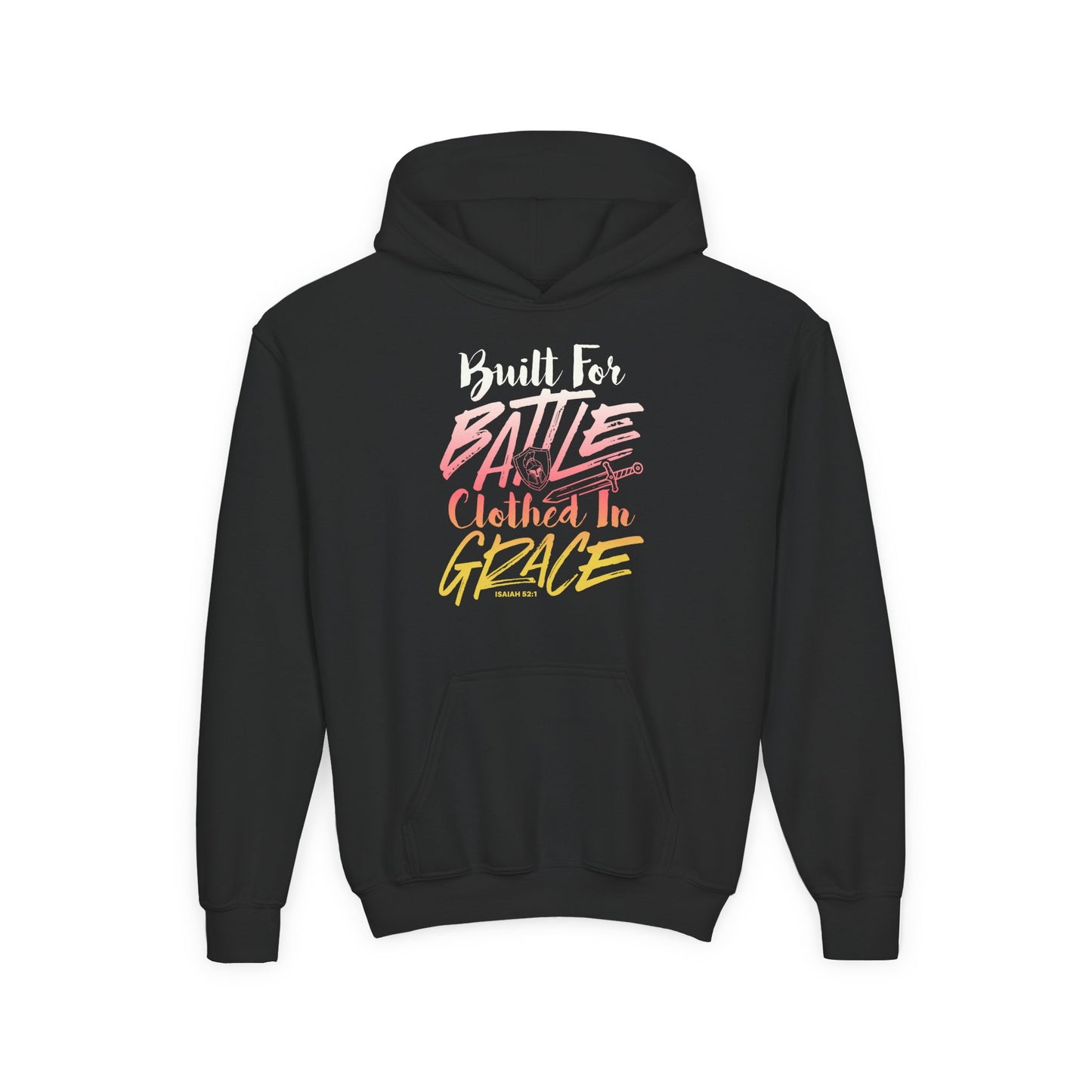 Built for Battle. Clothed in Grace. Youth Hoodie