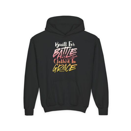 Built for Battle. Clothed in Grace. Youth Hoodie