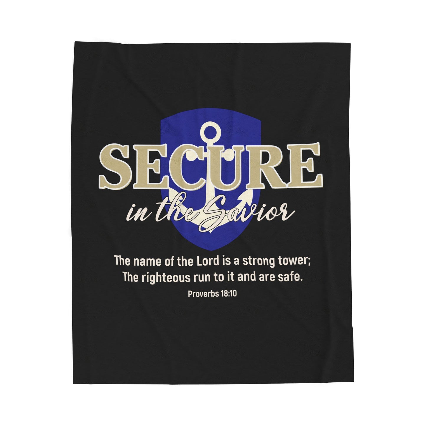 Secure in the Savior Velveteen Plush Blanket