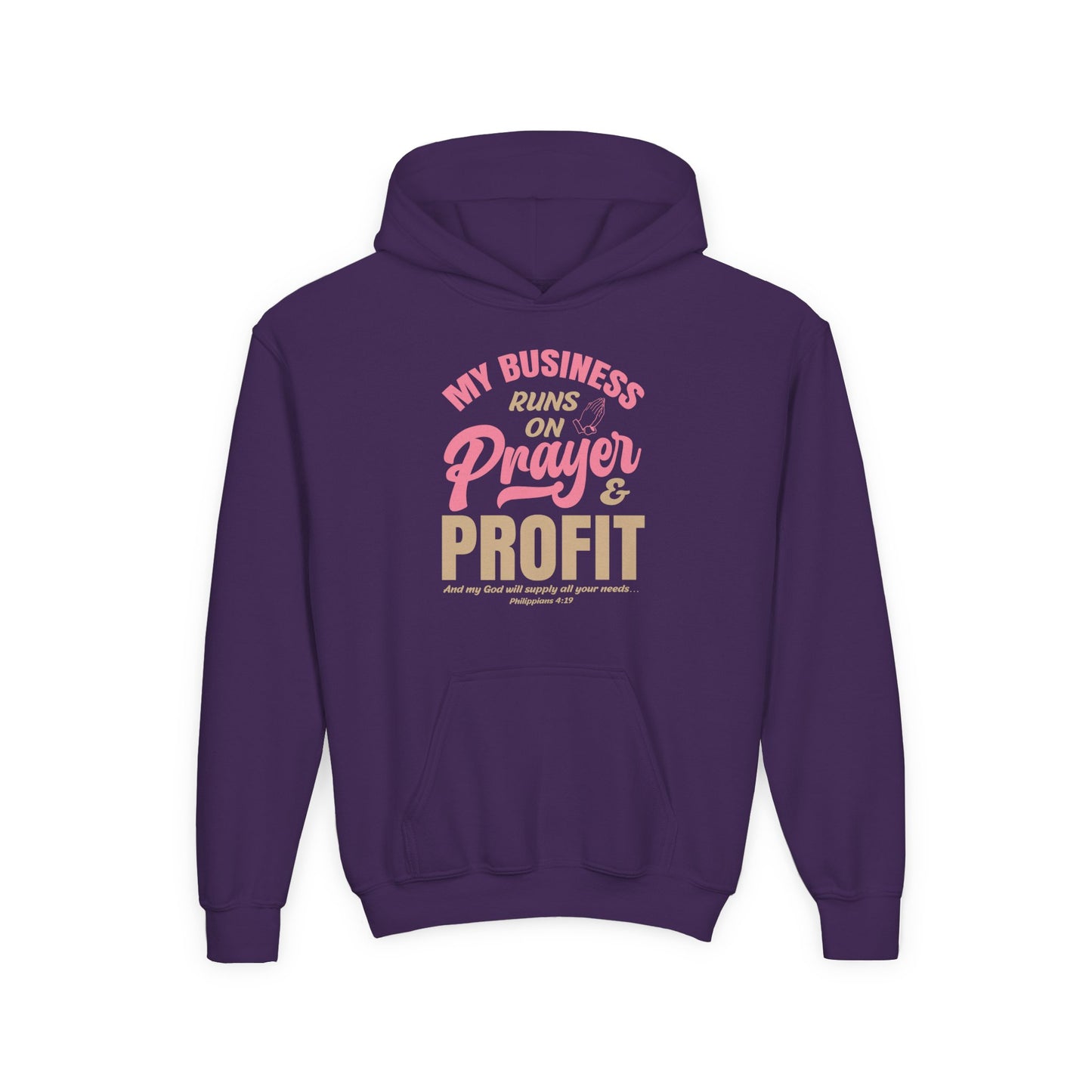 My Business Runs on Prayer & Profit Youth Hoodie