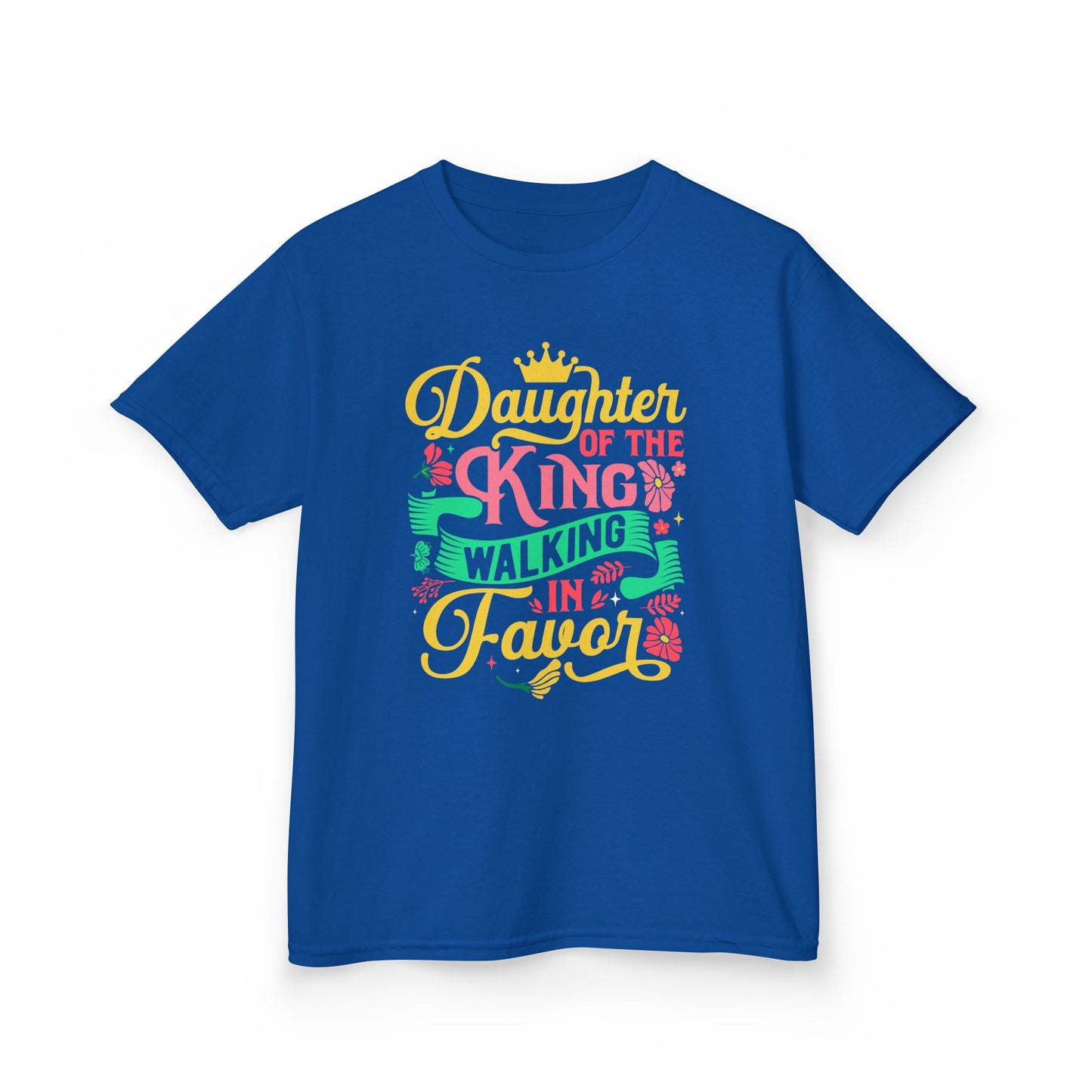 Daughter of the King walking in favor Kids Tee