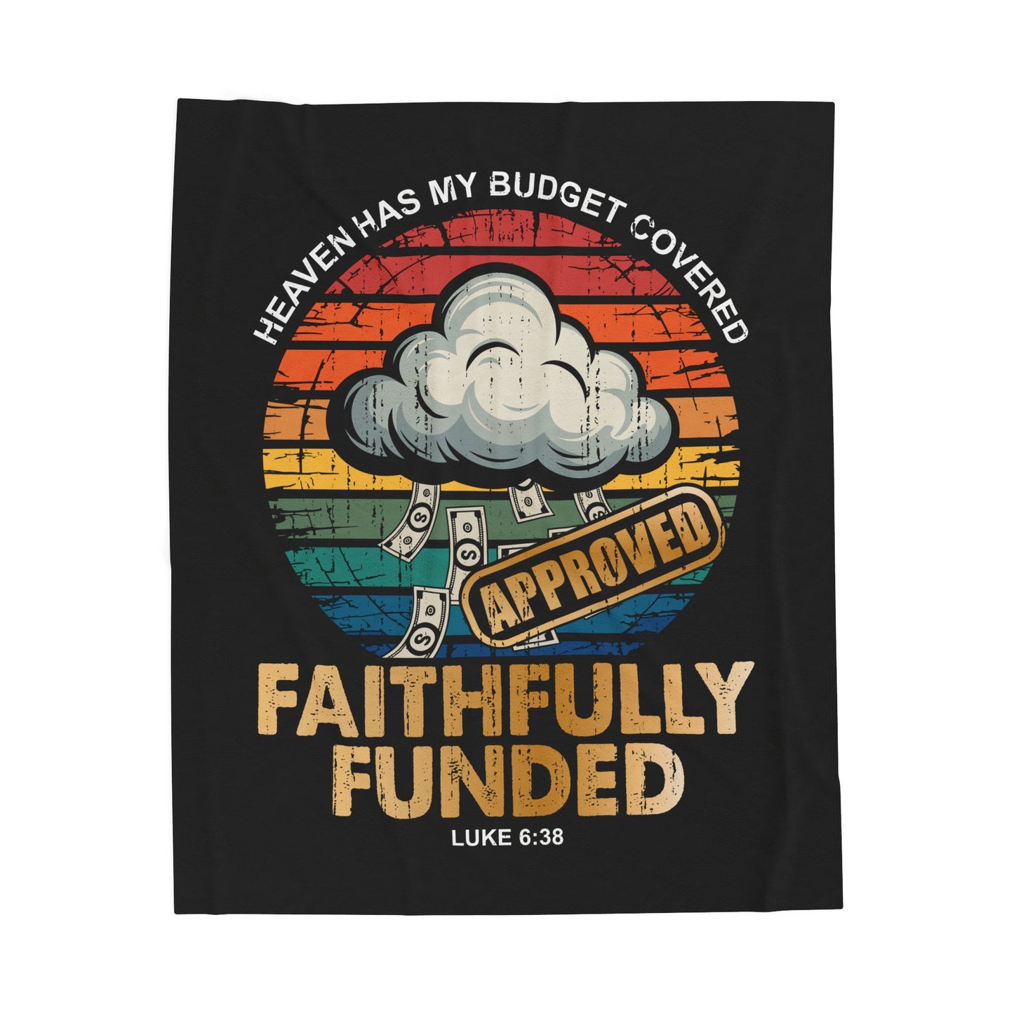 Faithfully Funded Velveteen Plush Blanket