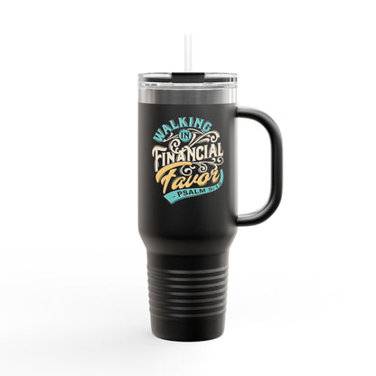 Walking in Financial Favor Travel Mug