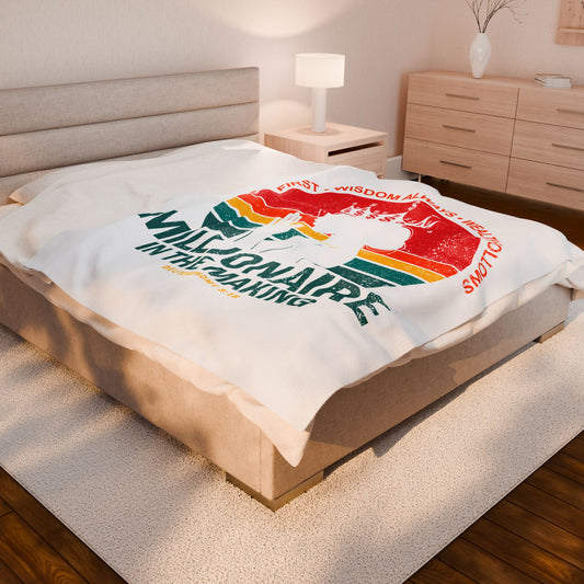 Millionaire in the Making Velveteen Plush Blanket