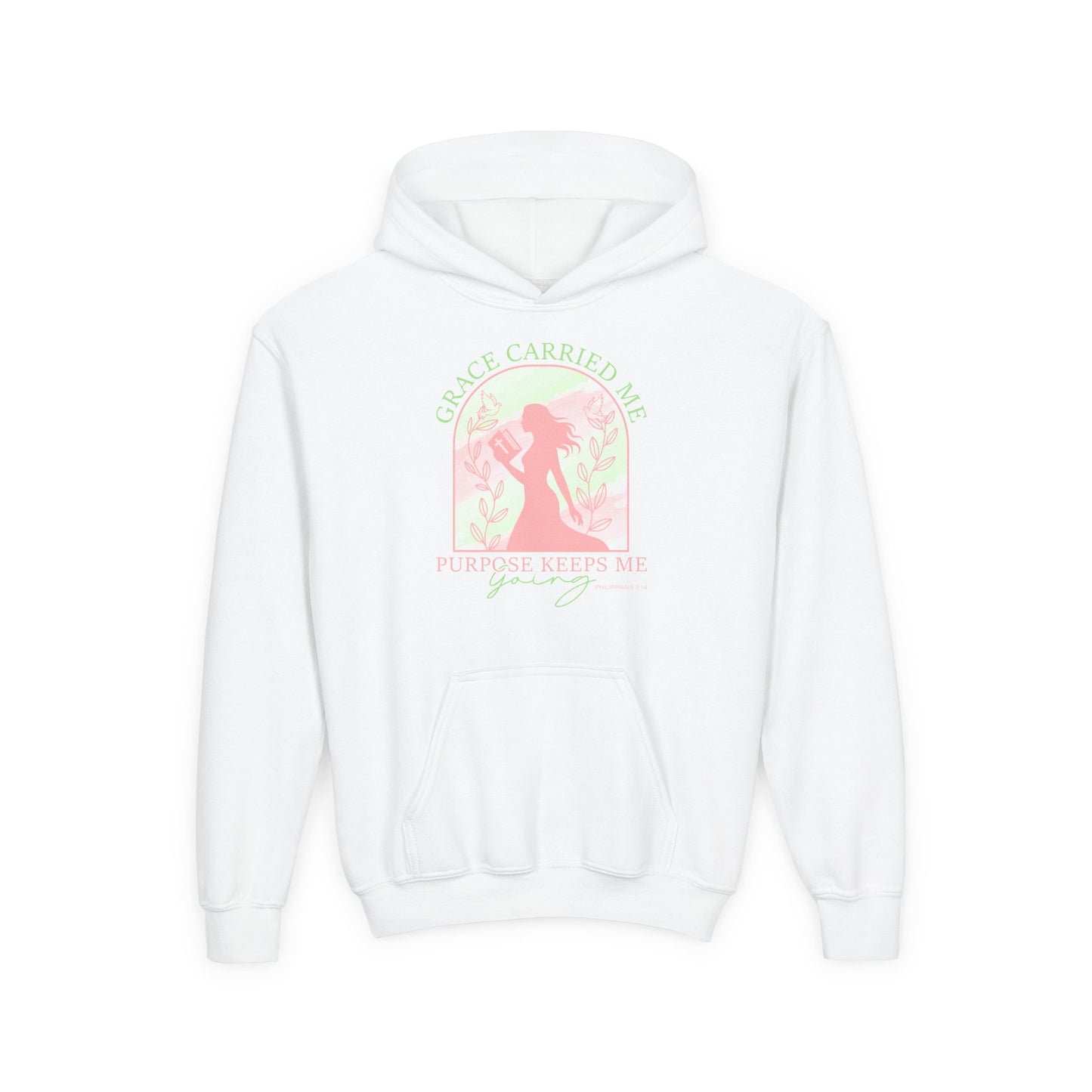 Grace Carried Me, Purpose Keeps Me Going Youth Hoodie