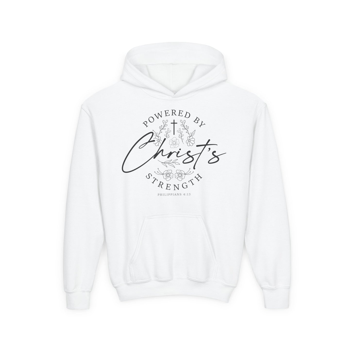 Powered by Christ’s Strength Youth Hoodie