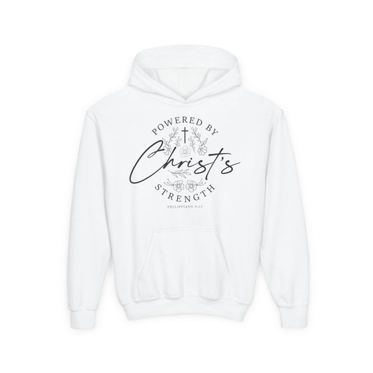 Powered by Christ’s Strength Youth Hoodie