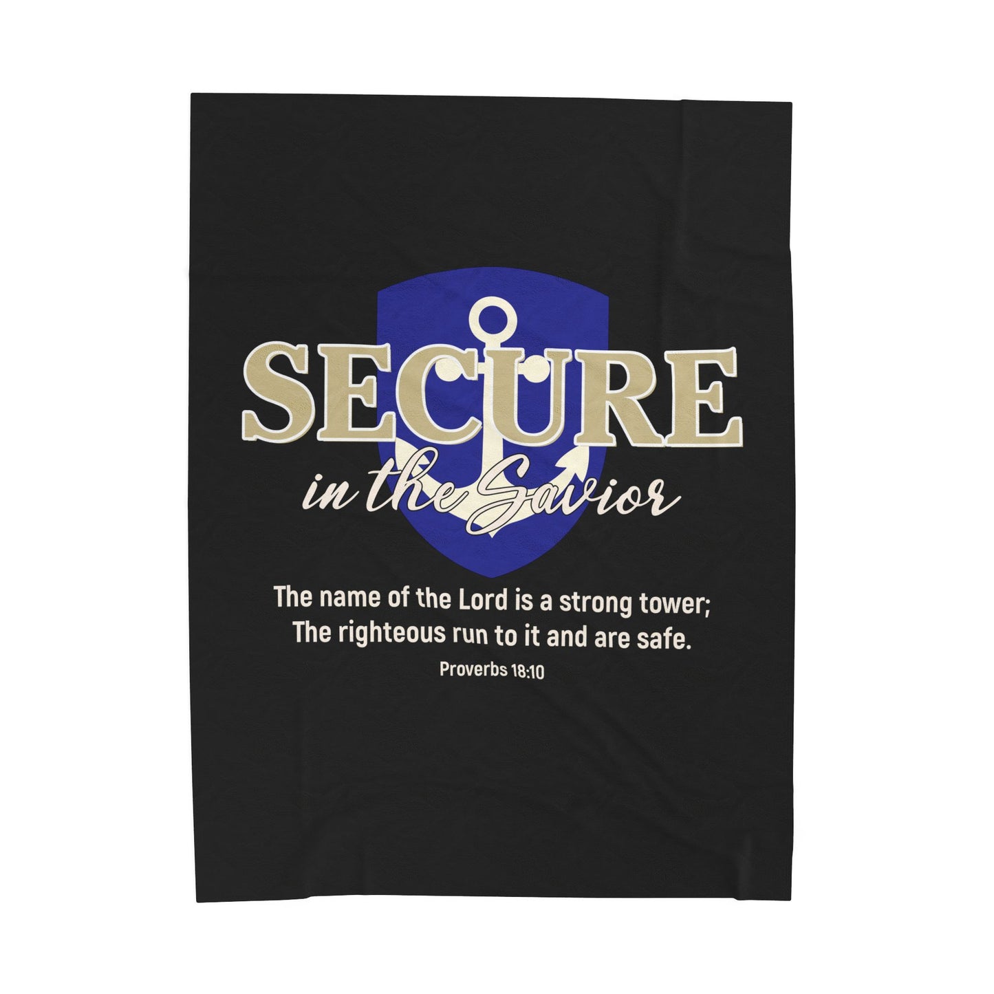 Secure in the Savior Velveteen Plush Blanket