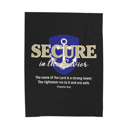 Secure in the Savior Velveteen Plush Blanket