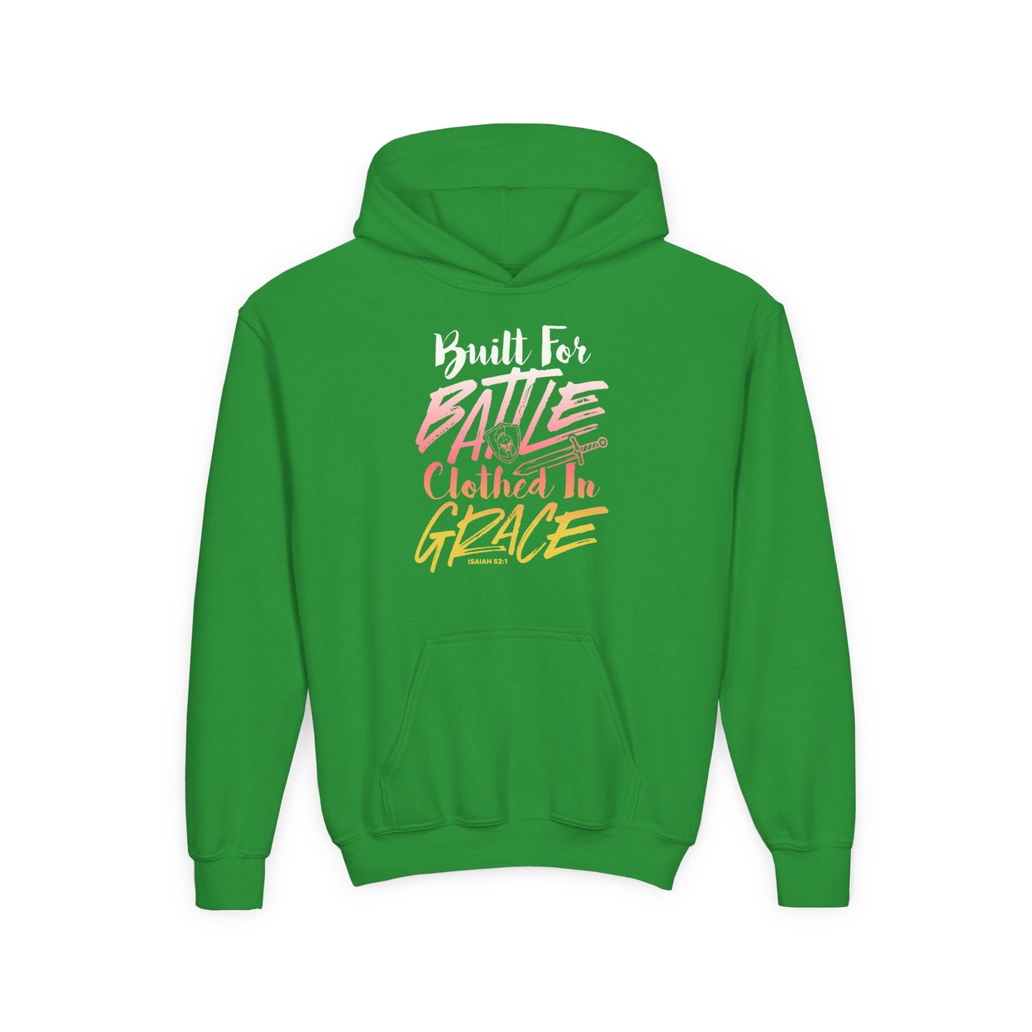 Built for Battle. Clothed in Grace. Youth Hoodie