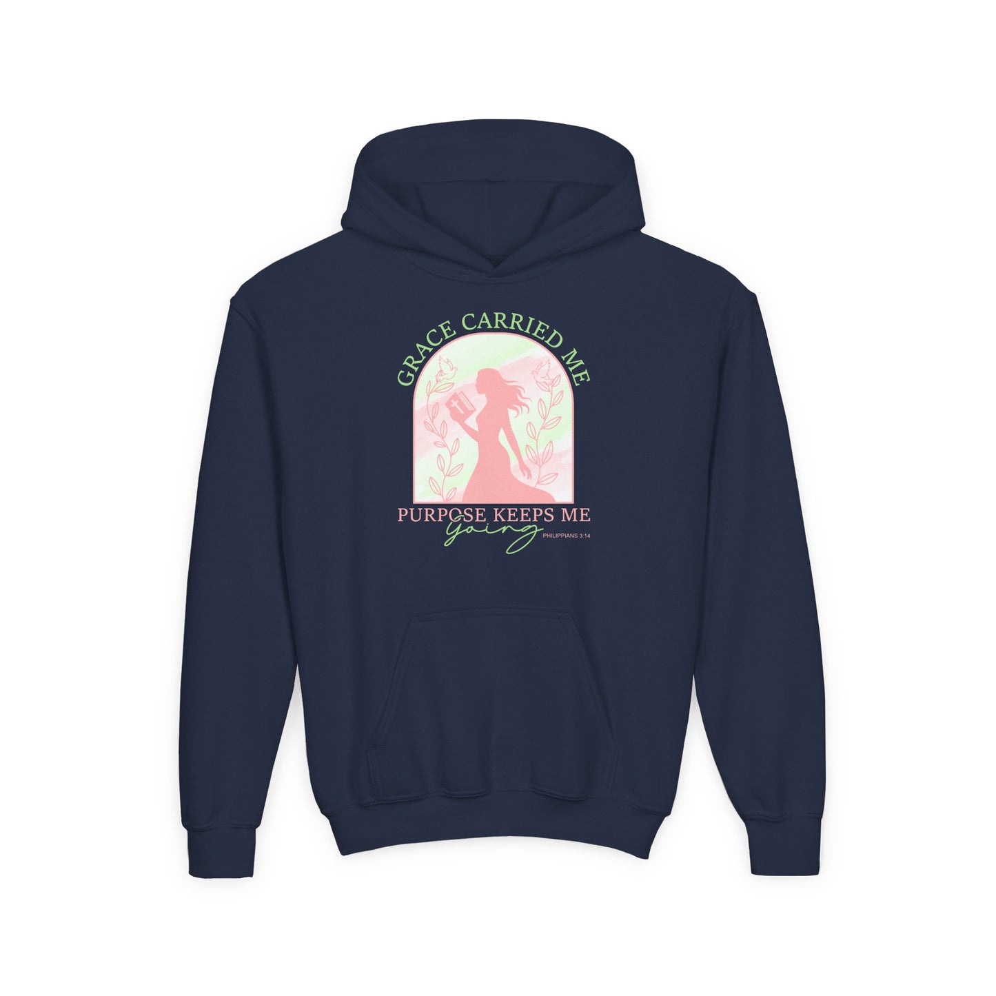 Grace Carried Me, Purpose Keeps Me Going Youth Hoodie