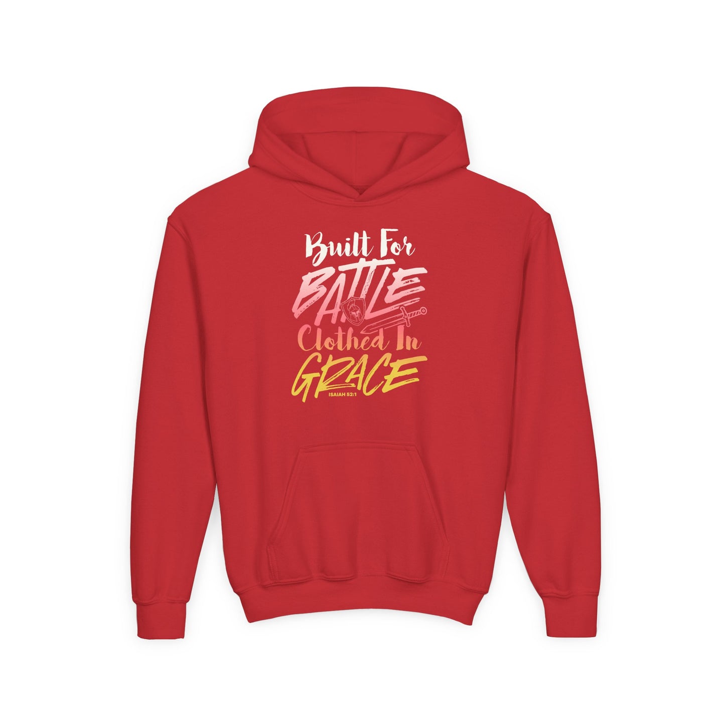 Built for Battle. Clothed in Grace. Youth Hoodie