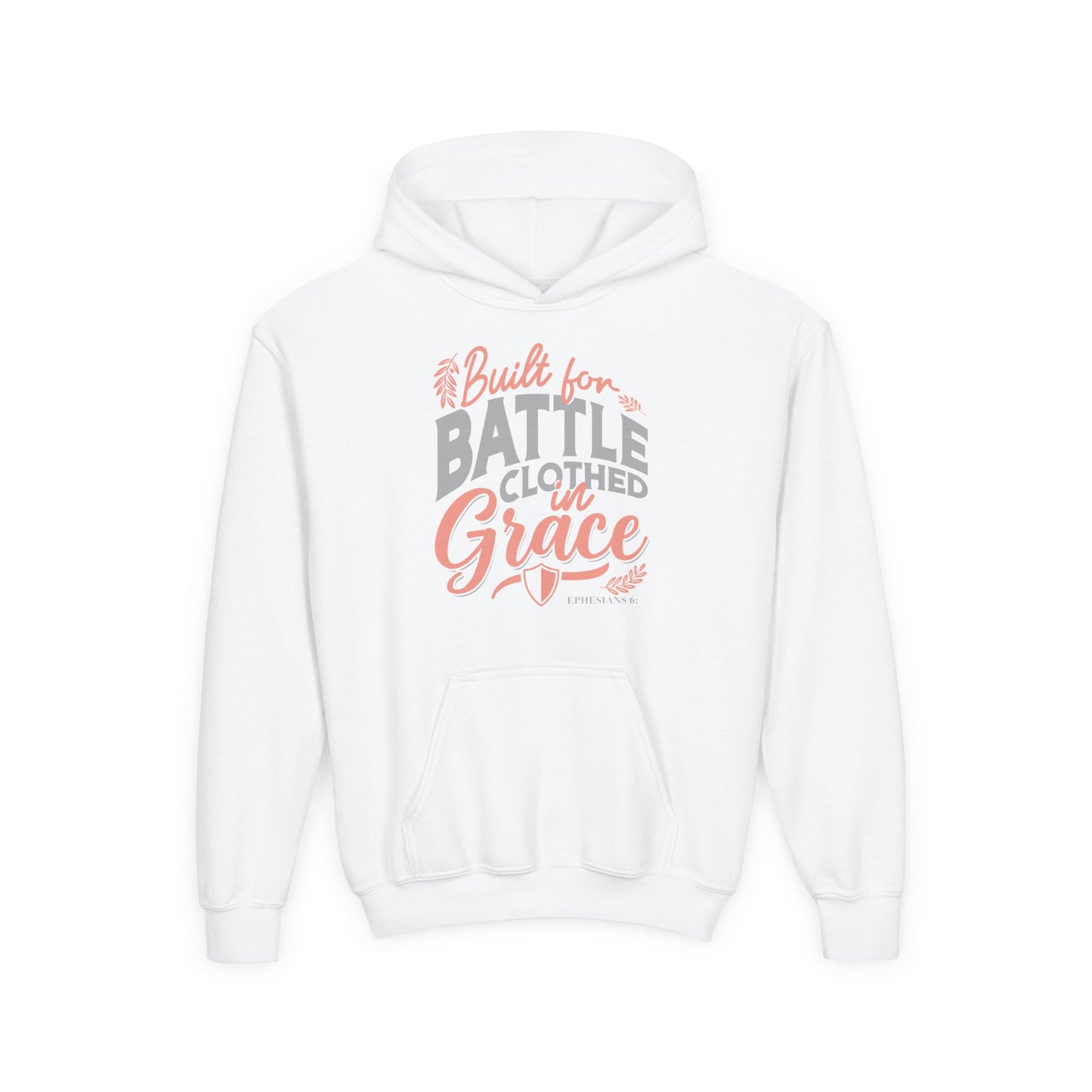 Built for Battle. Clothed in Grace. Youth Hoodie