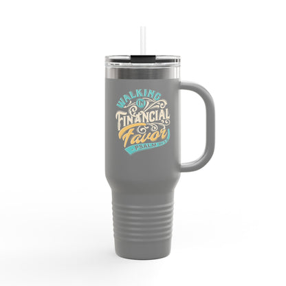 Walking in Financial Favor Travel Mug