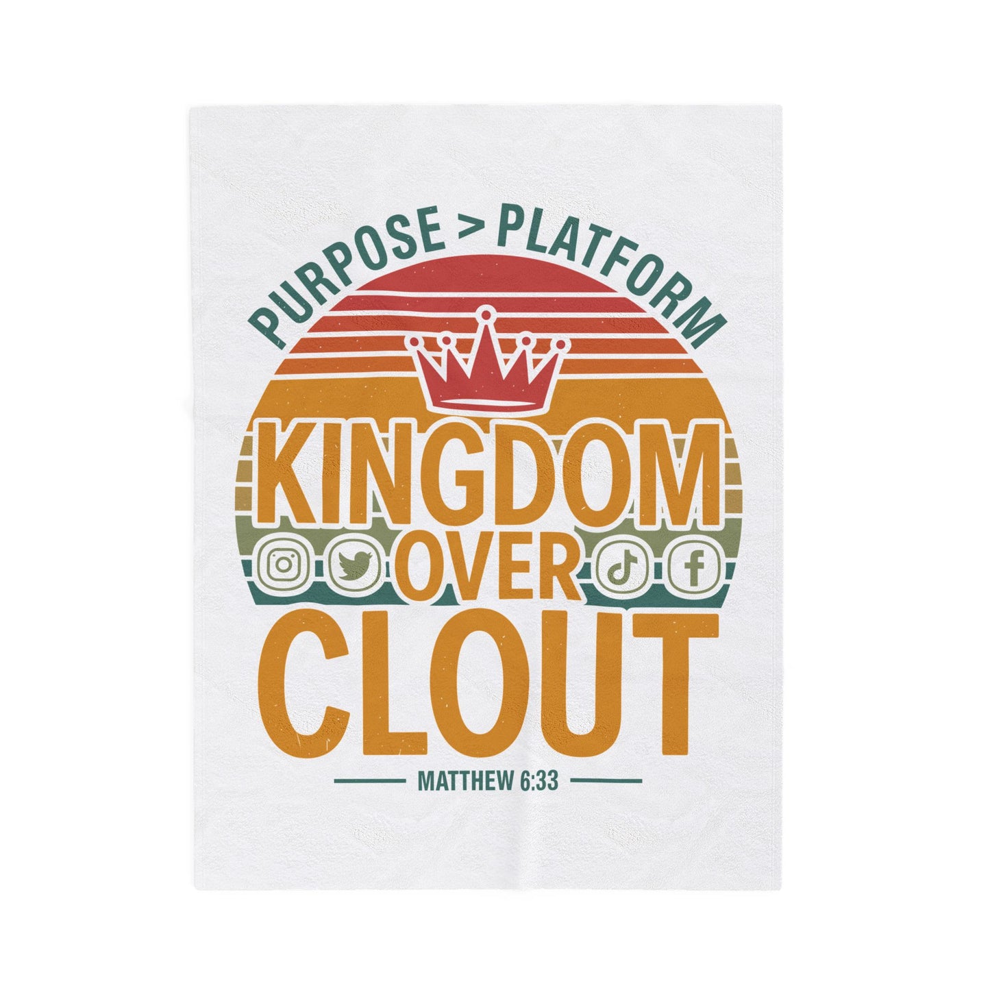 Kingdom Over Clout Velveteen Plush Blanket