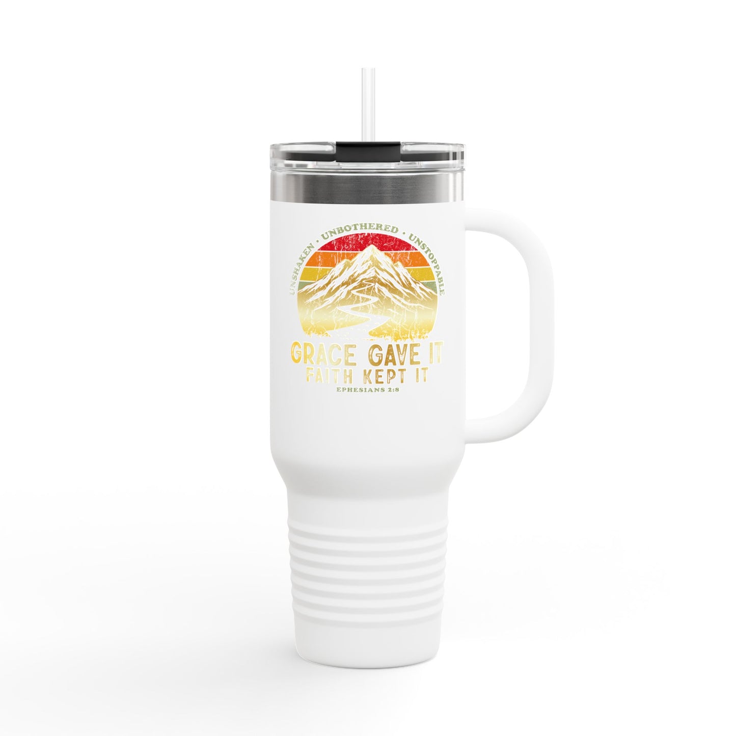 Grace Gave It. Faith Kept It. Travel Mug -
