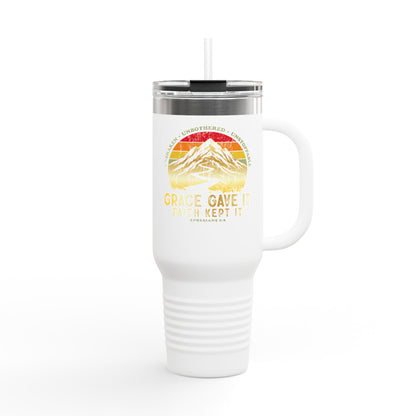 Grace Gave It. Faith Kept It. Travel Mug -