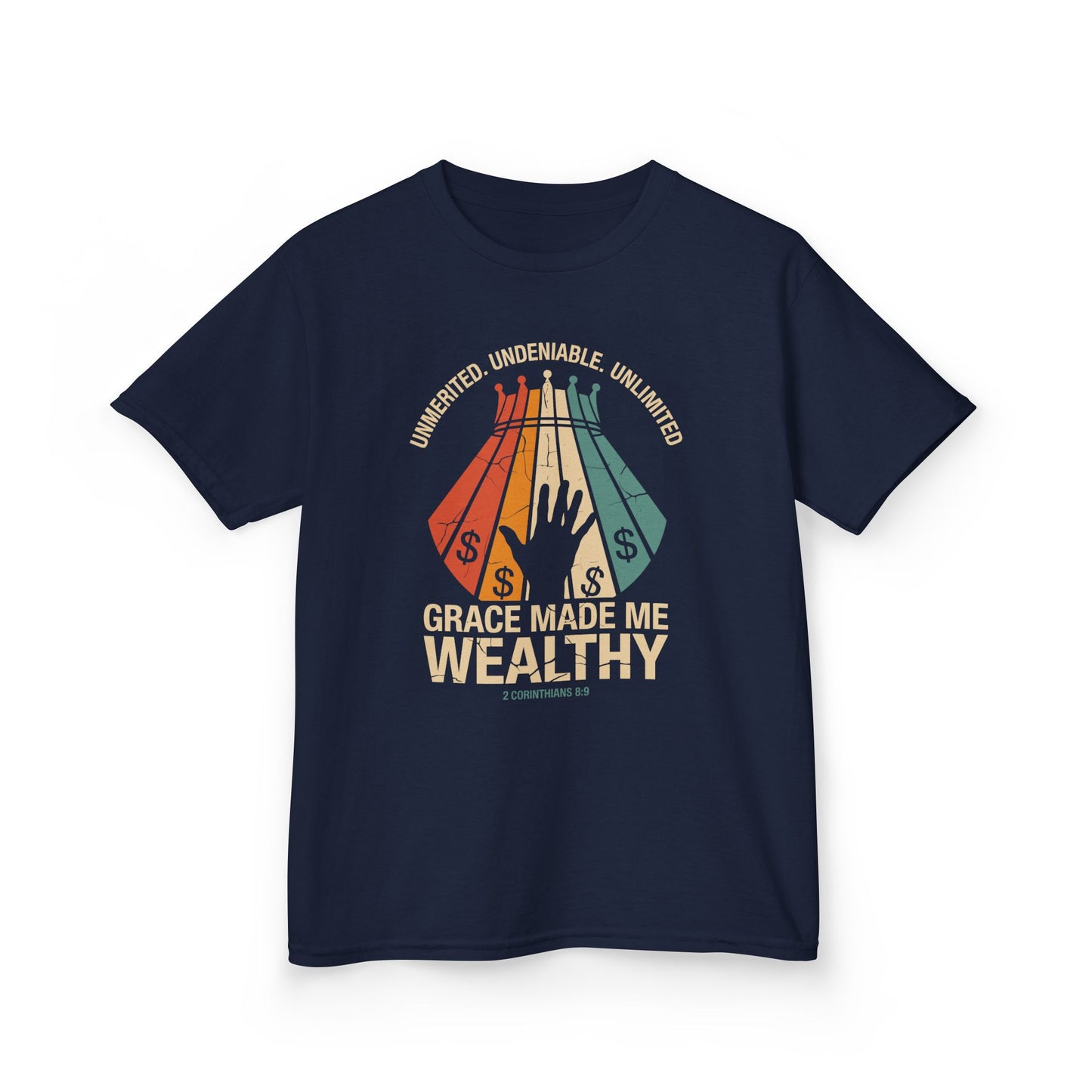 Grace Made Me Wealthy Kids Tee